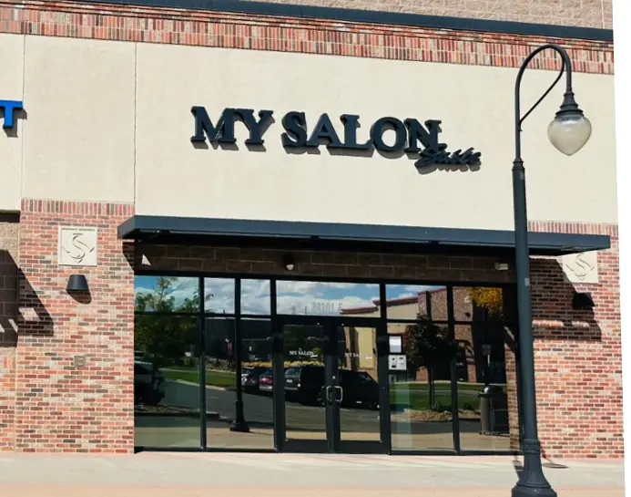 Scissors & Head Spa storefront at My Salon Suites in Aurora, Colorado